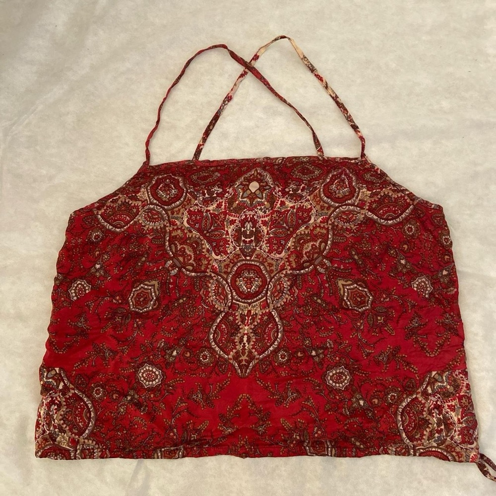 Red Paisley Women's Top